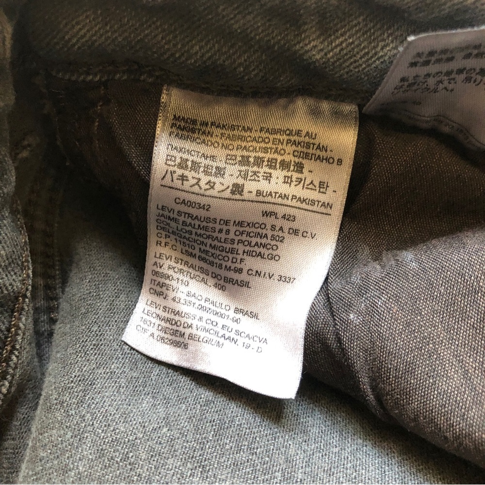 Levi's Vintage 721 High Rise Grey Skinny Jean Orange Tab Size 25 - Picture 7 of 11